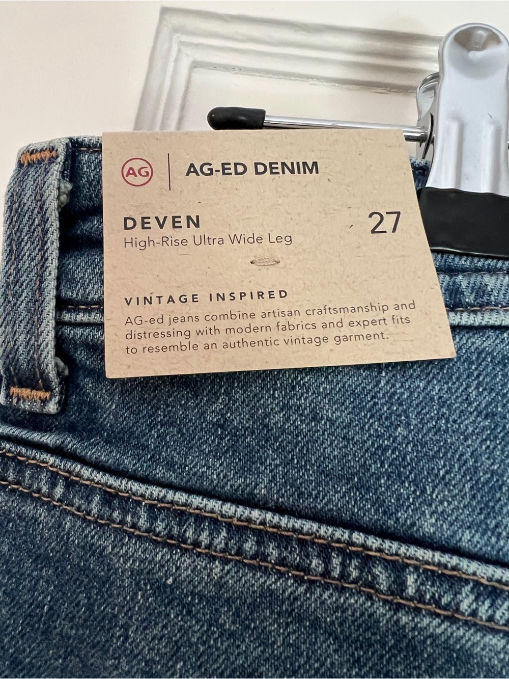 NWT!
Ag Adriano Goldschmied Wide-Leg High-Rise Jeans - Blue Wash - Picture 4 of 8